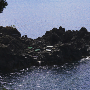 Baden gehen im Atlantik auf der Insel Pico